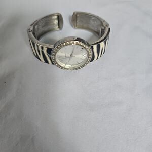Vintage Zebra‎ Print Metal Cuff Watch *read discription*